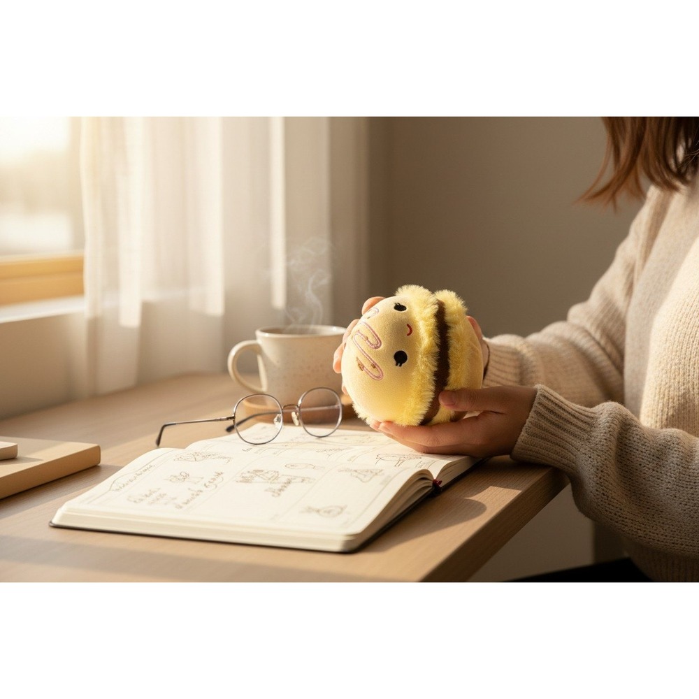 Squishmallows Visconti the‎ Macaron 5 Inch Yellow Food Squad Plush NWT